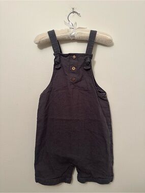 Oliver and Rain Linen/Cotton Gray Overalls